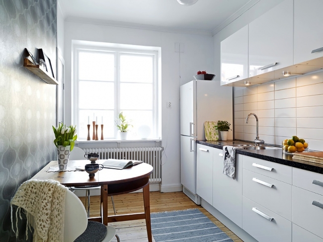 interior of a small kitchen