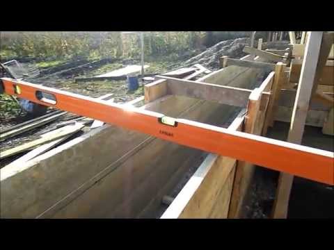 Как залить фундамент в уровень.How to pour the foundation level.