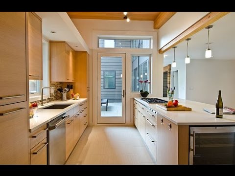 Красивый Интерьер  Узкой Кухни / Beautiful Interior Of A Narrow Kitchen/