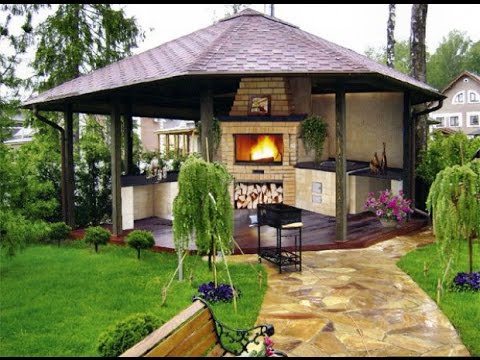 Беседки с барбекю для дачи / Barbecue gazebo