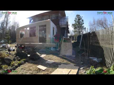 Как построить веранду / пристройка 3х6 к дому (хозблок) бытовка - домик