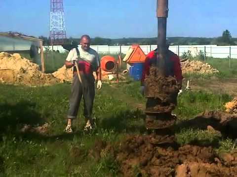 Свайно ленточный фундамент своими руками видео