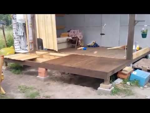 навесной пол террасы - лиственница (hinged floor terrace)