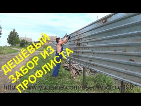 Забор из ПРОФ ЛИСТА своими руками