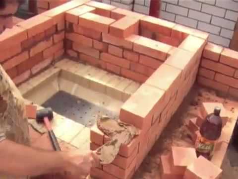 Как сделать камин из кирпича видео