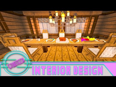 Modded Minecraft:  Dining Room Furniture Design Ideas   (StudTech Ep.18)