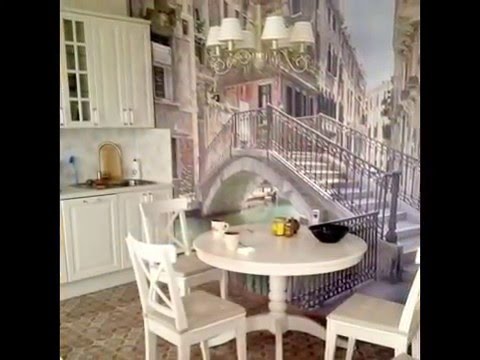 Фотообои для кухни: 100 фото интерьеров