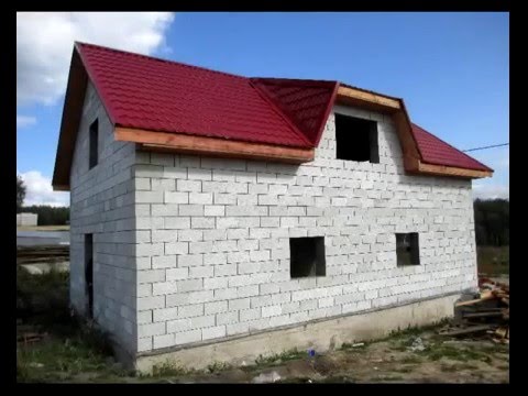 Строительство гаража с жилой мансардой