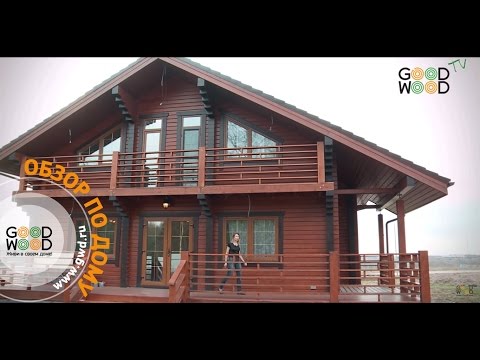 Акция до 30 апреля! Дом с террасами. Клееный брус, проект СП-300