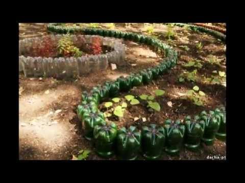 Бордюры для клумб из пластиковых бутылок