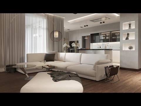 Интерьер квартиры в современном стиле в ЖК Duderhof Club, 165 кв.м.