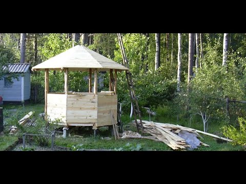 Как сделать беседку из дерева своими руками / How to make the gazebo