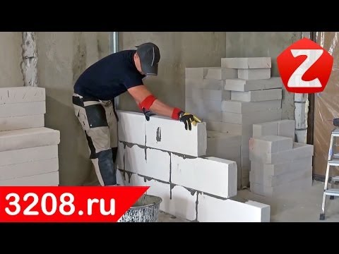 Секреты монтажа перегородок из пеноблоков.