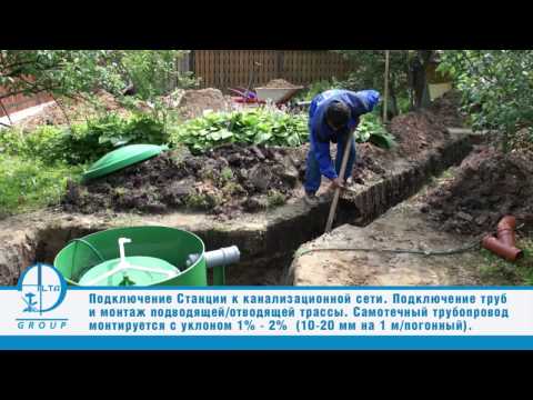 Автономная канализация Alta Bio. Монтаж. Канализация для дачи