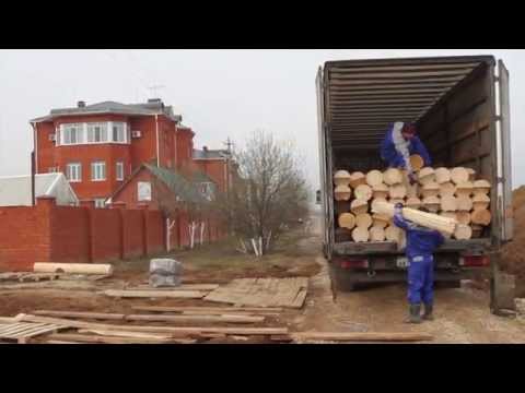 Строительство деревянного дома из оцилиндрованного бревна