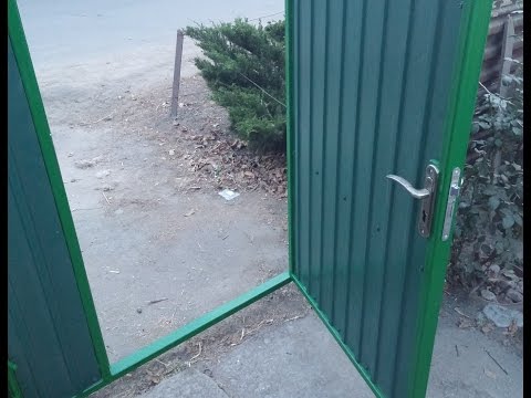 ВОРОТА ИЗ ПРОФНАСТИЛА Часть 2