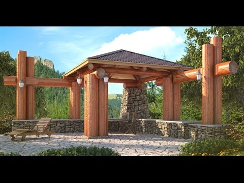 Открытые летние беседки