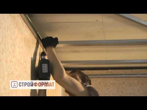 Монтаж панелей на потолок и стены