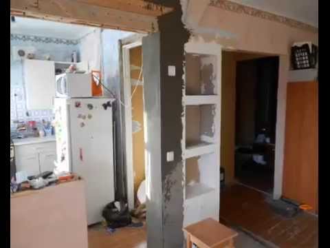Прячем холодильник в кухне, дизайн кухни 5,5 кмм