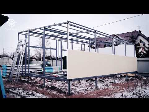 Гараж из сэндвич-панелей