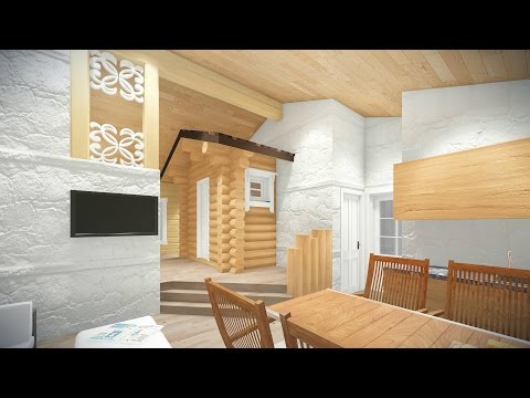 Проект бани из кирпича, бревна и бруса