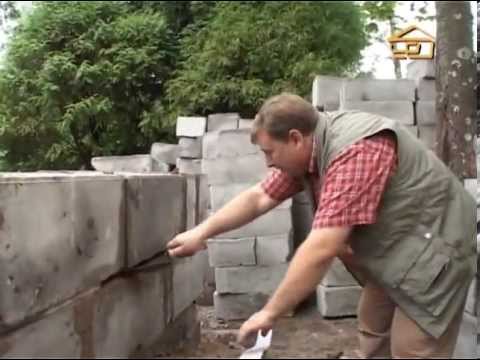 Строительство дома из пенобетона.