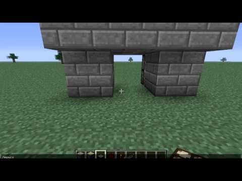 Как сделать механические ворота в Minecraft