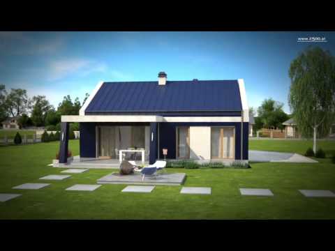 4M282 Проект современного одноэтажного дома с необычной террасой