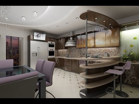 Стильные варианты дизайна кухни с барной стойкой